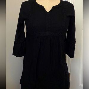 Black embroidered dress/shirt